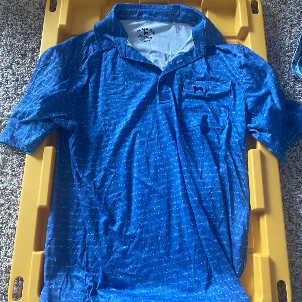 Men’s polo style shirt, great condition. Brand: black dog